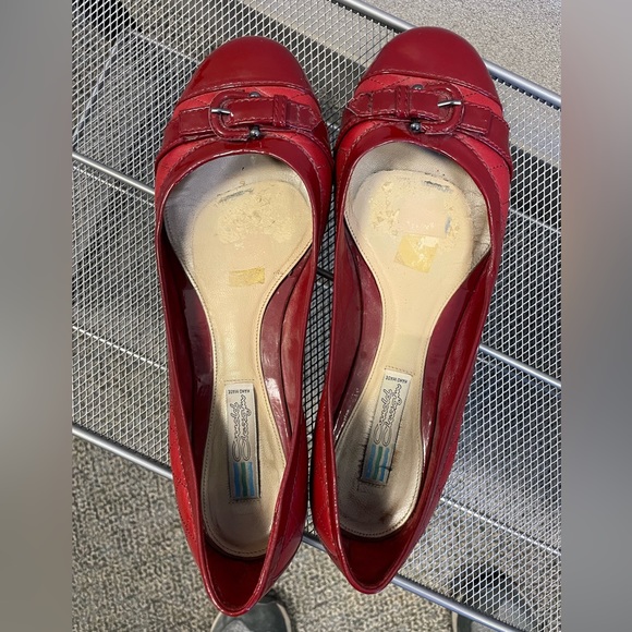 Red Leather Quilted Flats - Picture 4 of 5